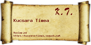 Kucsara Tímea névjegykártya